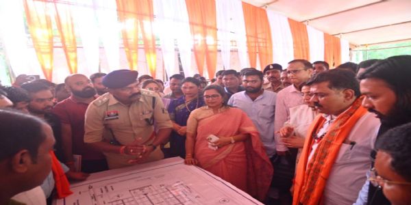 केंद्रीय मंत्री शिवराज सिंह के हाेने वाले कार्यक्रम की तैयारियों का उपमुख्यमंत्री शर्मा ने लिया जायजा