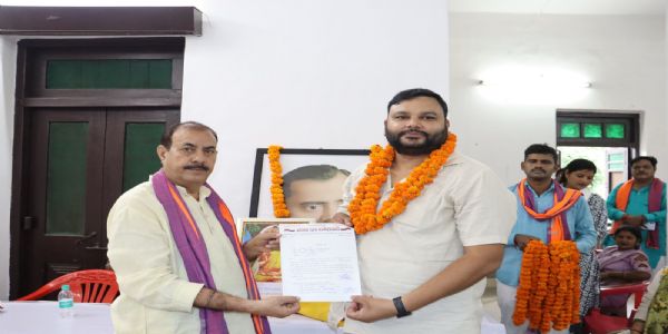 कुंवर अभिजय पटेल बने अपना दल कमेरावादी युवा मंच के प्रदेश अध्यक्ष