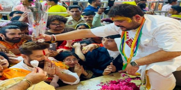 श्रीबांकेबिहारी के चिराग पासवान ने किए दर्शन, देश में खुशहाली, समृद्धि की कामना