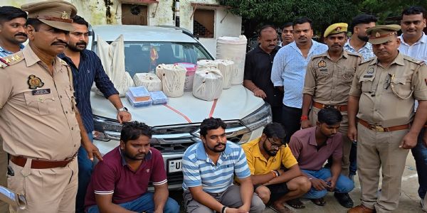 जौनपुर में एमडीएमए बनाने वाले गिरोह का भंडाफोड़,अधिवक्ता समेत चार तस्कर गिरफ्तार